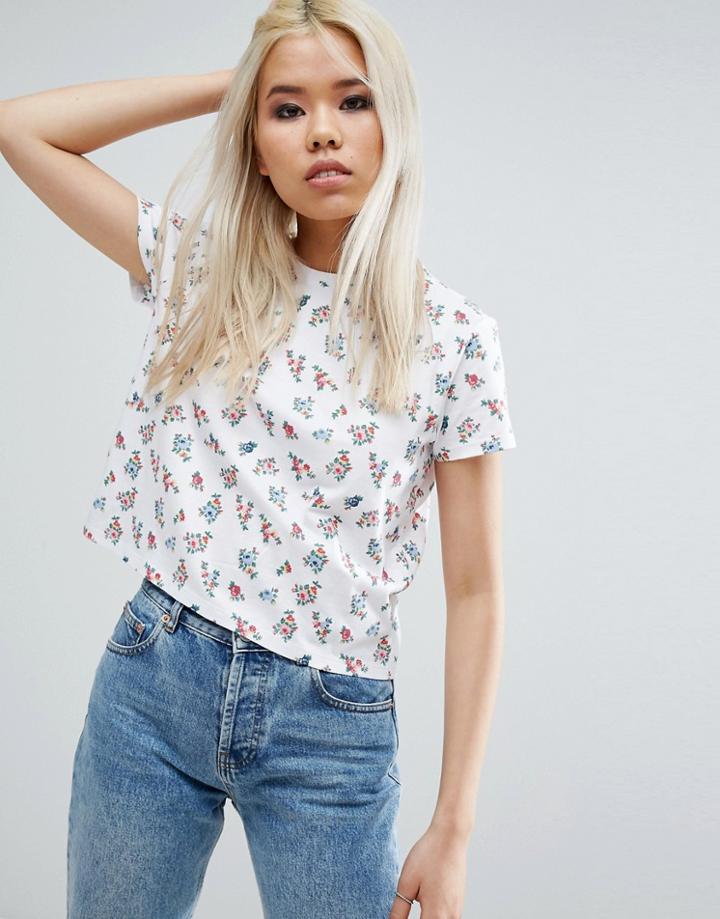 Asos T-shirt In Ditsy Print - Multi