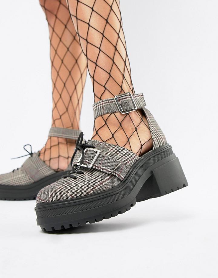 Asos Design Typhoon Chunky Lace Up Shoes - Multi