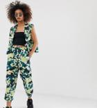 Reclaimed Vintage Inspired Utility Pants In Camo Print-multi