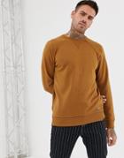 Blend Sweatshirt In Tan - Brown