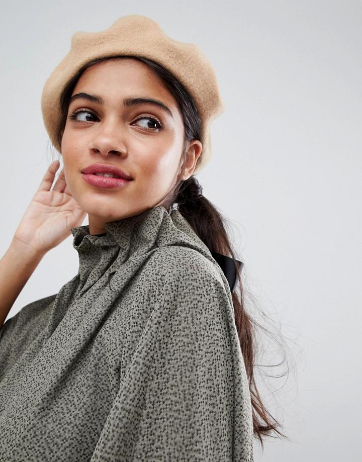 New Look Camel Beret - Beige