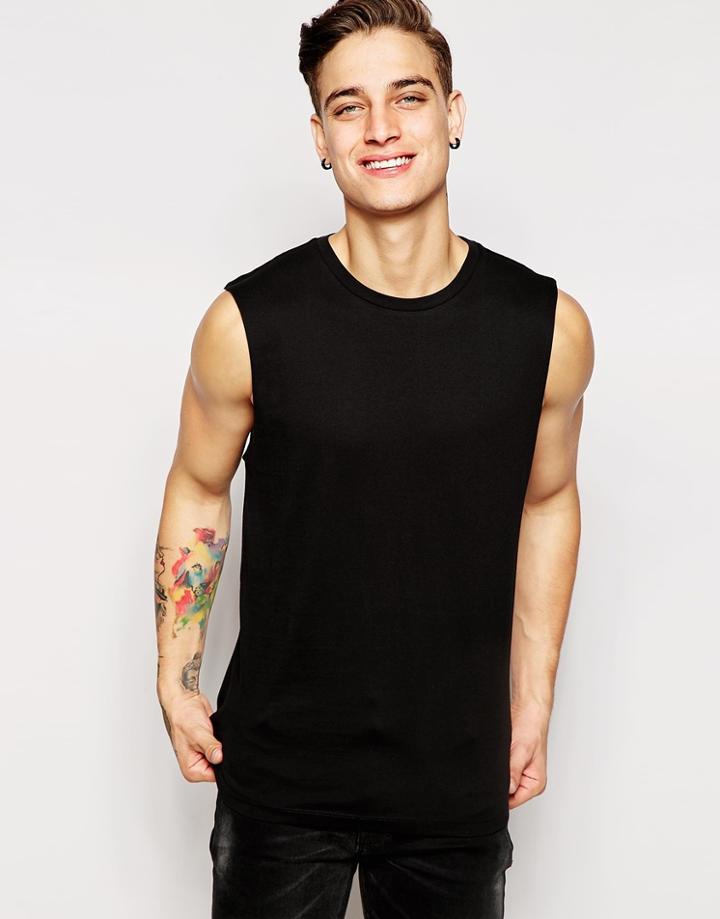 Asos Sleeveless T-shirt - Black