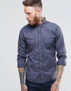 Wrangler Slim Western Shirt In Lightweight Iron Gray - Iron Gray