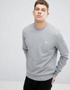 Fred Perry Crew Neck Tipped Cuff Sweat In Gray - Gray