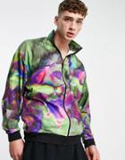 Asos Design Festival Oversized Track Jacket With All Over Print - Part Of A Set-multi