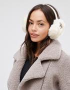 Alice Hannah Gem Fur Earmuffs - Cream