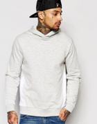 Asos Cut & Sew Hoodie In Gray - Gray