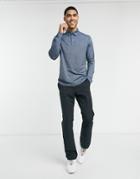 Under Armour Golf Long Sleeve Polo In Navy