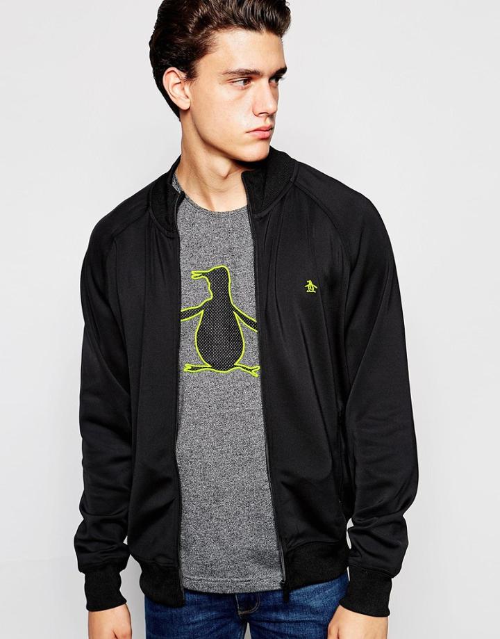 Original Penguin Kirk Zip Through Sweater - Black