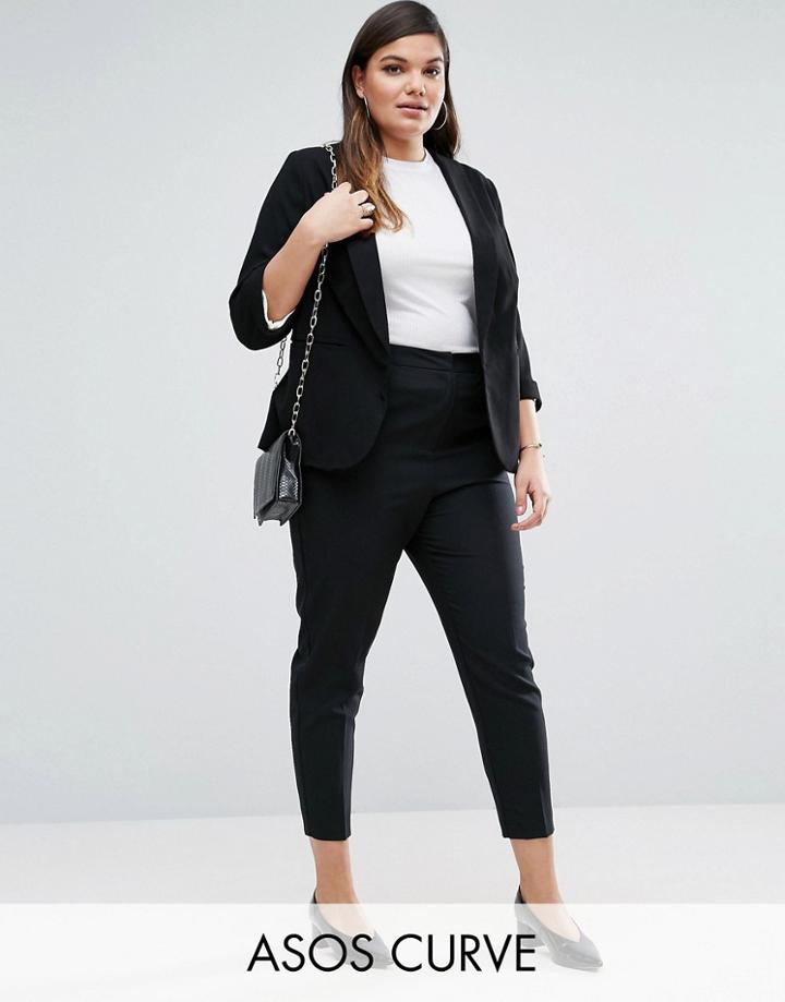 Asos Curve Skinny Fit Ankle Grazer Pant - Black