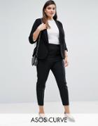 Asos Curve Skinny Fit Ankle Grazer Pant - Black