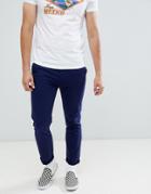 Asos Design Slim Chinos In Deep Blue - Blue