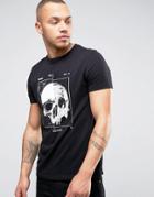 Asos T-shirt With Geo Skull Print - Black