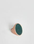 Pilgrim Rose Gold Plated Adjustable Ring With Stone - Gold