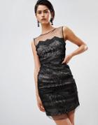 Forever Unique Lace Mini Dress - Black