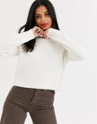 & Other Stories High Neck Sweater In Off White