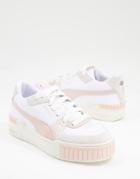 Puma Cali Sport Sneakers In White And Pastel Pink