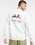 Parlez Solent Back Print Sweatshirt In Gray-grey
