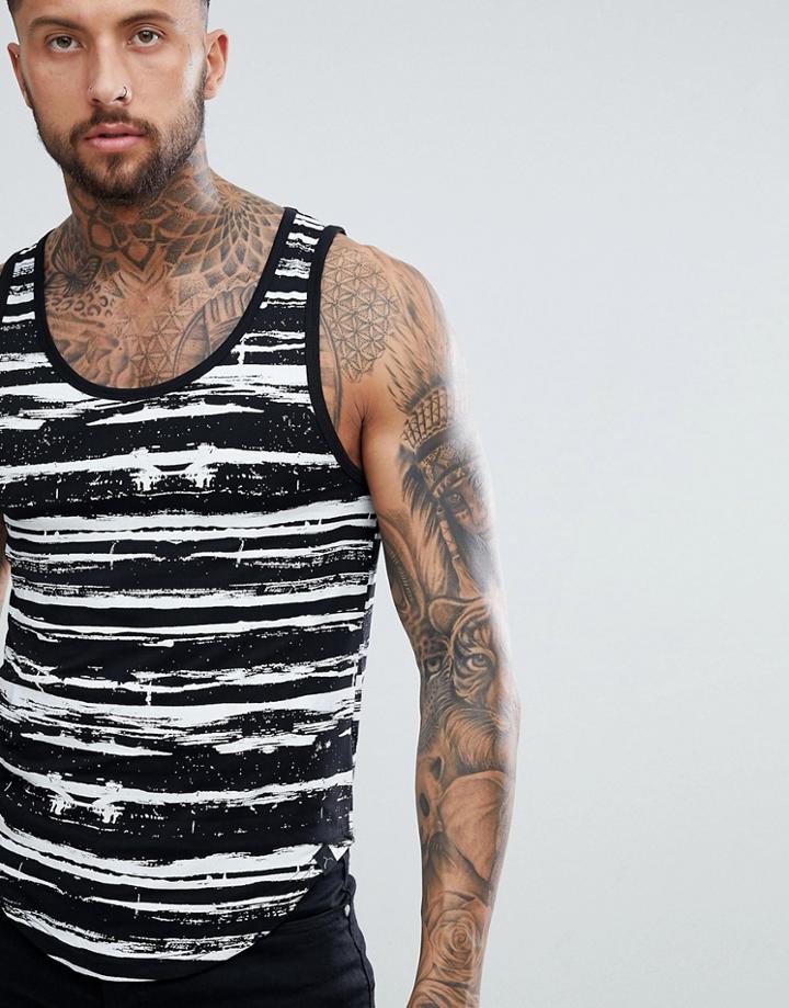 Soul Star Paint Print Tank - Black