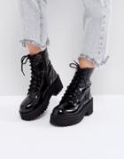 Sixtyseven Chunky Sole Lace Up Boots - Black