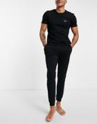 New Look T-shirt And Sweatpants Lounge Set In Black