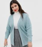 Vero Moda Curve Edge To Edge Cardigan - Blue