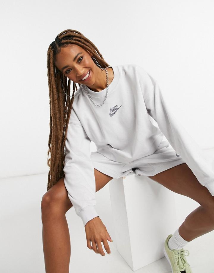 Nike Move To Zero Sweatshirt In Light Gray-grey