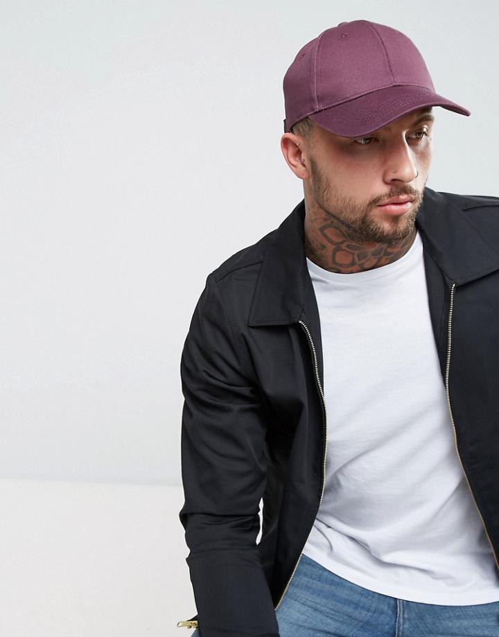 Asos Baseball Cap In Purple - Purple