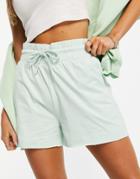 Chelsea Peers Lounge Shorts In Pale Green