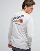Brixton Maverick Long Sleeve T-shirt With Back Print - Stone