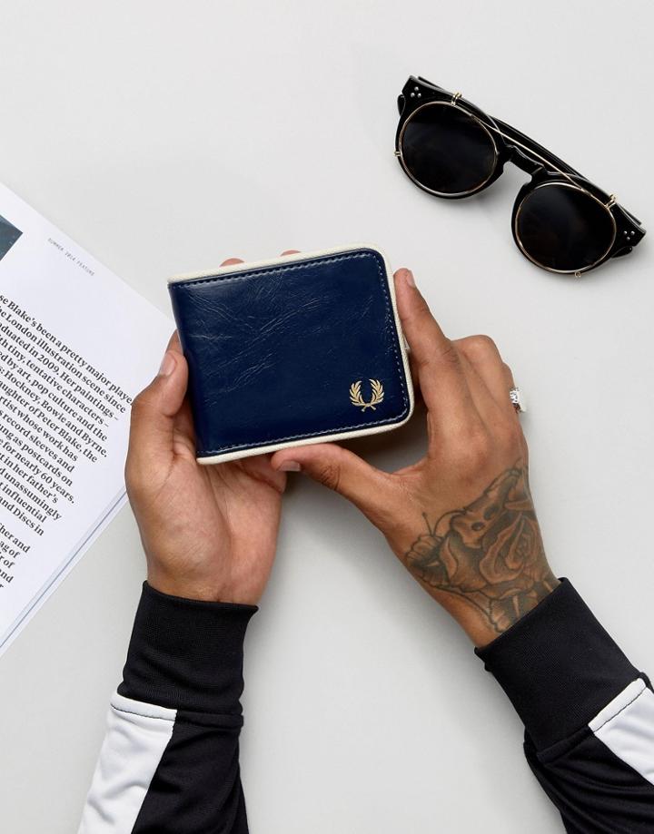 Fred Perry Classic Billfold Wallet Navy - Navy