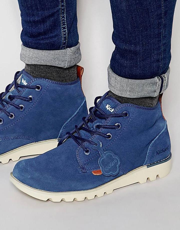 Kickers Kick Hisuma Suede Boots - Blue
