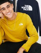 The North Face Simple Dome Long Sleeve T-shirt In Yellow