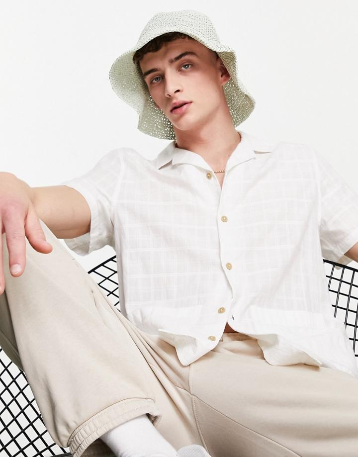 Asos Design Straw Bucket Hat In Green