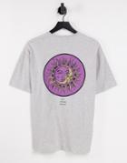 Selected Homme Organic Cotton Blend Oversized T-shirt With Moon Back Print In Gray-grey