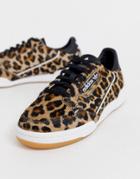 Adidas Originals Continental 80 Sneakers In Leopard Print - Black