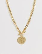& Other Stories Coin Pendant Necklace In Gold - Gold