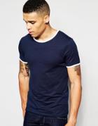 Asos Muscle T-shirt With Contrast Trim