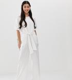 Y.a.s Petite Bridal Jacquard Jumpsuit-white