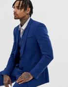 Asos Design Super Skinny Suit Jacket In Bright Blue