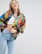 Love Moschino Scarf Print Bomber Jacket - Multi