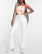 Asos Design Hourglass 70s Flare Jeans In Off White