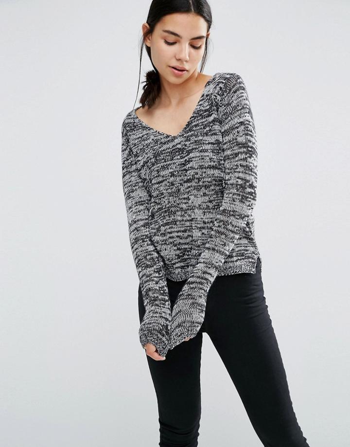Vero Moda Joelle Black Salt & Pepper Sweater - Black