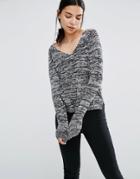 Vero Moda Joelle Black Salt & Pepper Sweater - Black