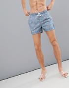 Jack & Jones Swim Shorts With Flamingo Print - Gray
