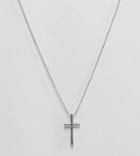 Reclaimed Vintage Inspired Chain Necklace With Cross In Silver Exclusive To Asos - Silver