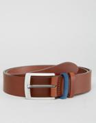 Esprit Leather Belt With Loop Detail - Brown
