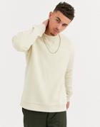 Only & Sons Dropped Shoulder Crew Neck Sweat In Stone