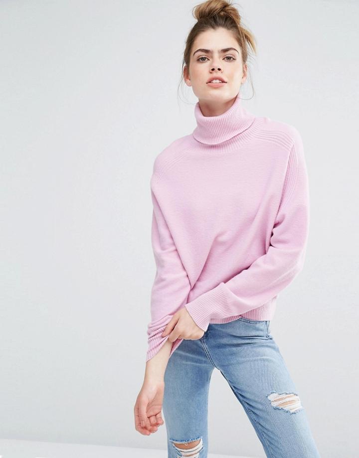 Sportmax Code Donna Pink Rollneck Sweater - Pink