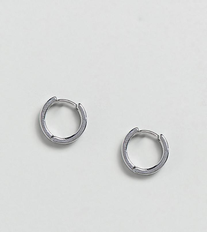 Reclaimed Vintage Inspired Cross Hoops With Black Enamel Exclusive To Asos - Silver